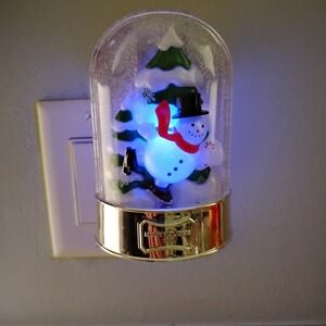 Bath & Body Works Snowman Wallflower Plug In Light Up Color Change See Pics Used